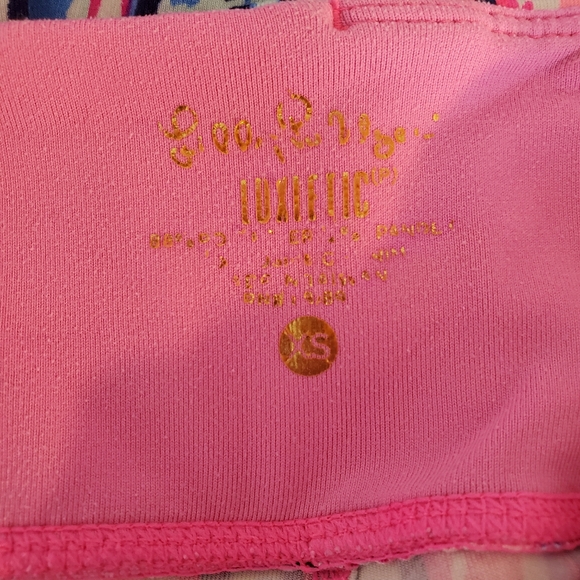Lilly Pulitzer Caille Xsmall Legging Free Spirit Pink Criss Cross Banding‎ XS - Picture 4 of 16